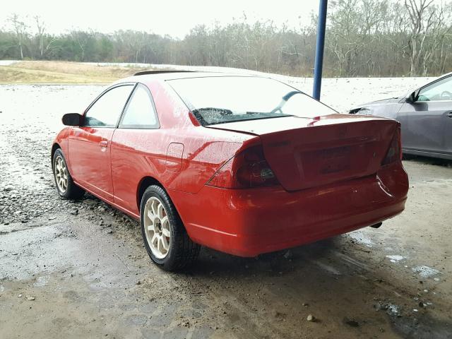 1HGEM219X1L008028 - 2001 HONDA CIVIC SI RED photo 3