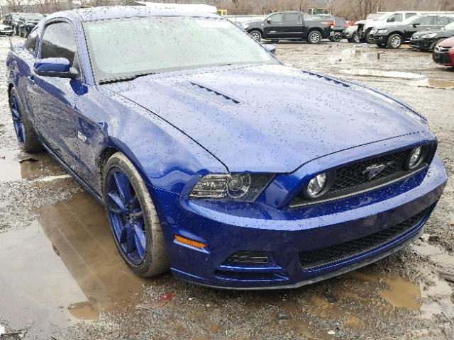 1ZVBP8CF9E5246281 - 2014 FORD MUSTANG GT BLUE photo 1