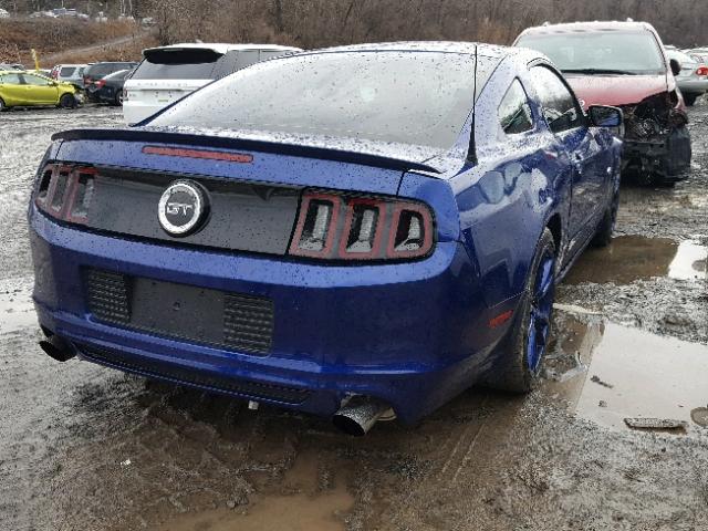 1ZVBP8CF9E5246281 - 2014 FORD MUSTANG GT BLUE photo 4