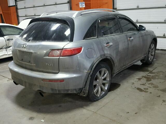 JNRBS08W64X400749 - 2004 INFINITI FX45 GRAY photo 4