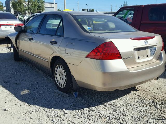 1HGCM56127A098291 - 2007 HONDA ACCORD VAL GOLD photo 3