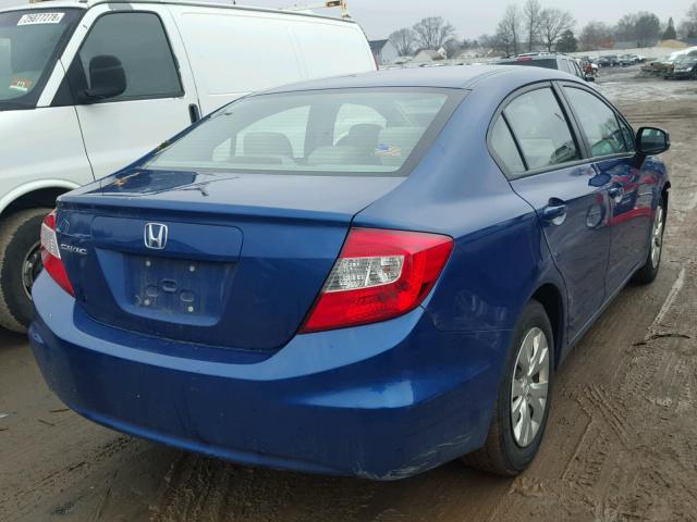 19XFB2F50CE344619 - 2012 HONDA CIVIC LX BLUE photo 4