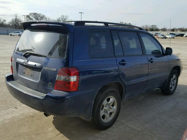 JTEGD21A870164897 - 2007 TOYOTA HIGHLANDER BLUE photo 4