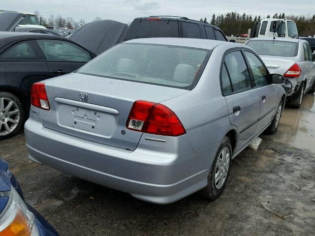 2HGES16374H918452 - 2004 HONDA CIVIC DX V SILVER photo 4