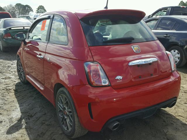 3C3CFFFH1FT603681 - 2015 FIAT 500 ABARTH RED photo 3
