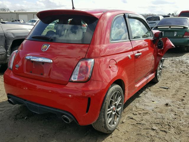 3C3CFFFH1FT603681 - 2015 FIAT 500 ABARTH RED photo 4