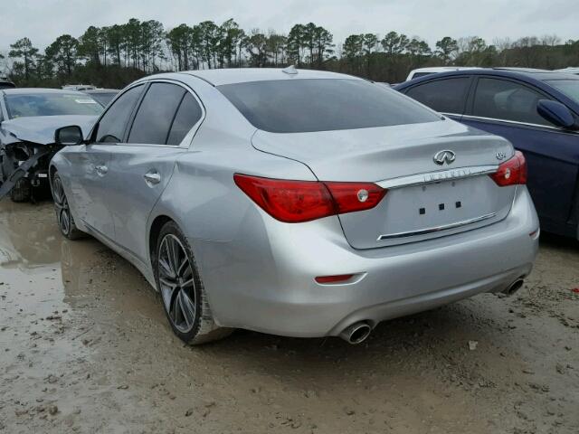 JN1BV7AP3FM331948 - 2015 INFINITI Q50 BASE SILVER photo 3