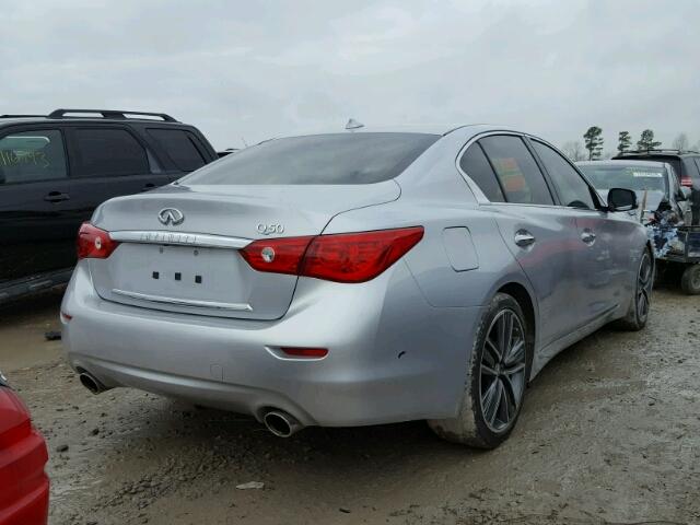JN1BV7AP3FM331948 - 2015 INFINITI Q50 BASE SILVER photo 4