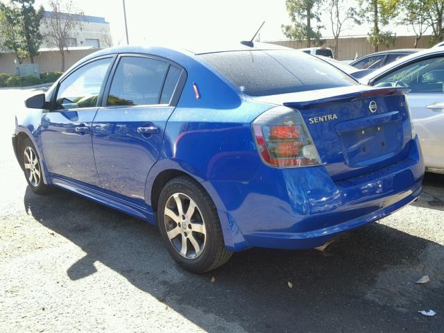 3N1AB6AP8CL669866 - 2012 NISSAN SENTRA 2.0 BLUE photo 3