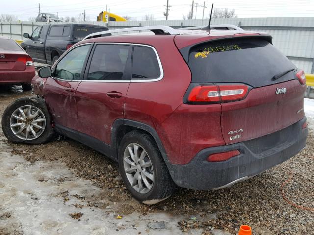 1C4PJMDB4HD228814 - 2017 JEEP CHEROKEE L RED photo 3