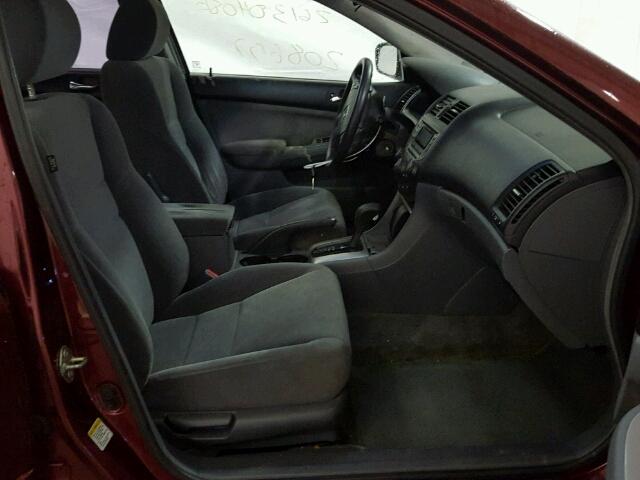 1HGCM567X6A100100 - 2006 HONDA ACCORD EX MAROON photo 5