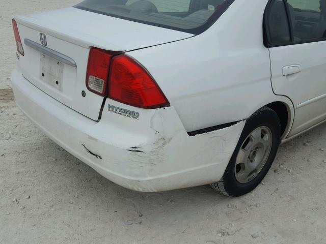 JHMES96663S021460 - 2003 HONDA CIVIC HYBR WHITE photo 9