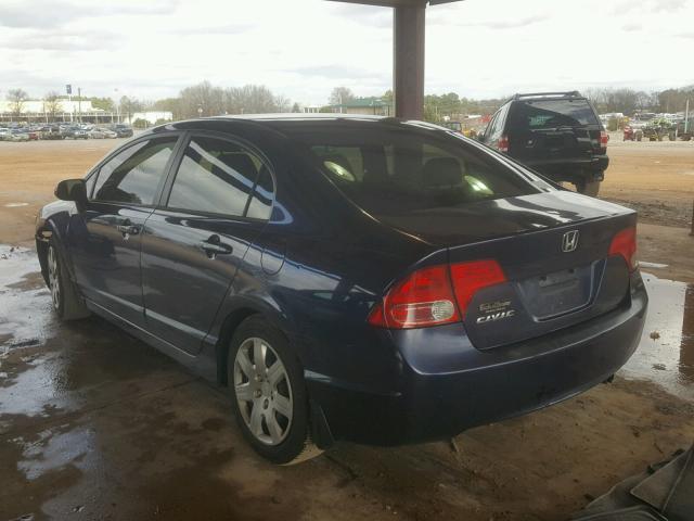 1HGFA16526L046714 - 2006 HONDA CIVIC LX BLUE photo 3