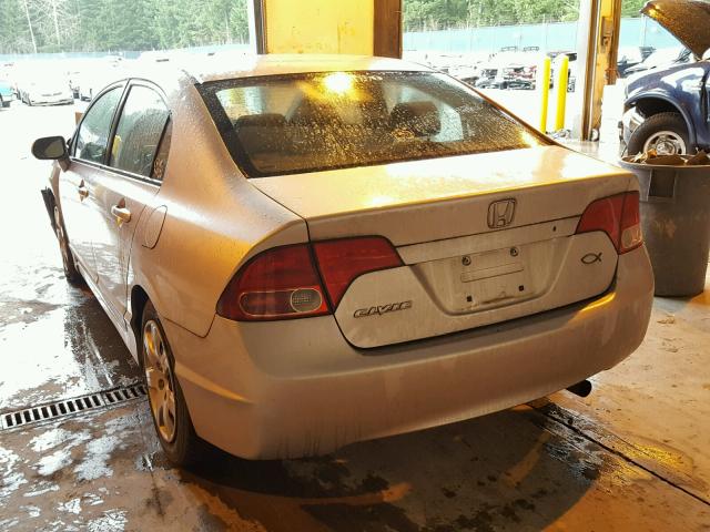 1HGFA16586L087848 - 2006 HONDA CIVIC LX SILVER photo 3