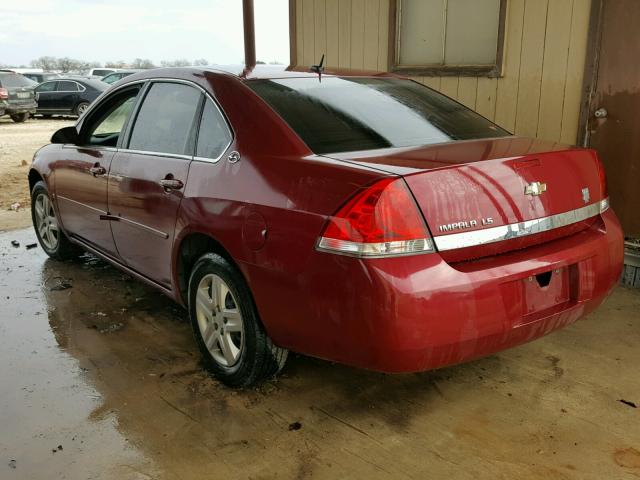 2G1WB58K469234589 - 2006 CHEVROLET IMPALA LS RED photo 3