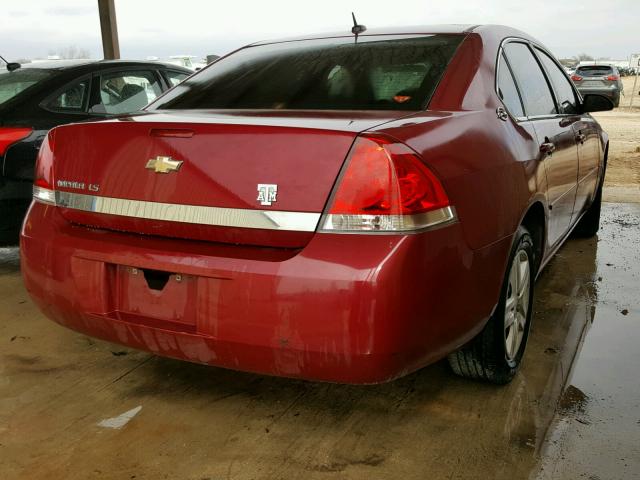 2G1WB58K469234589 - 2006 CHEVROLET IMPALA LS RED photo 4