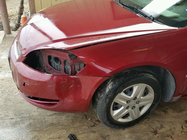 2G1WB58K469234589 - 2006 CHEVROLET IMPALA LS RED photo 9