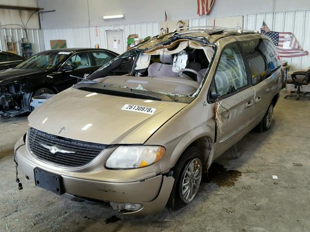 2C8GP64L03R167047 - 2003 CHRYSLER TOWN & COU GOLD photo 2