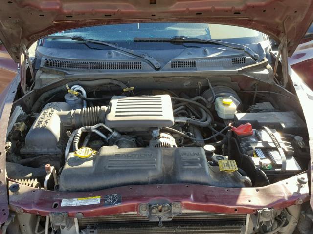 1B7HL48N12S545729 - 2002 DODGE DAKOTA QUA BURGUNDY photo 7