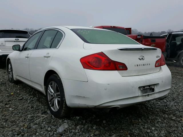 JN1CV6AR5CM978122 - 2012 INFINITI G37 WHITE photo 3