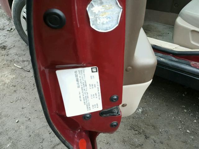 1G1ZS51F86F101755 - 2006 CHEVROLET MALIBU LS მუქწითელი ფოტო 10