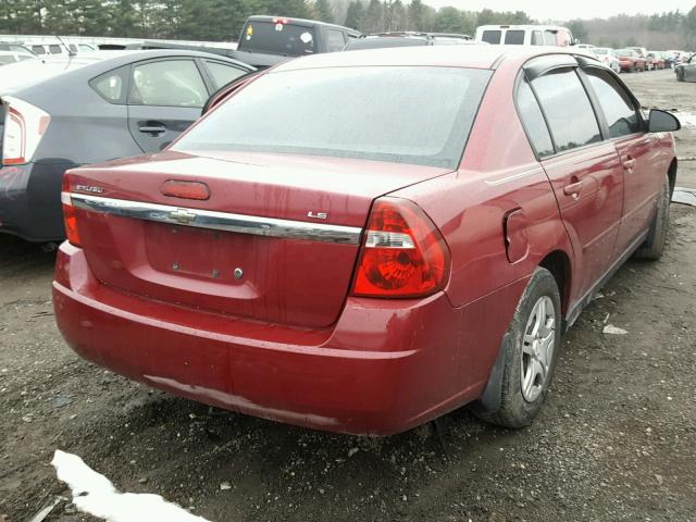 1G1ZS51F86F101755 - 2006 CHEVROLET MALIBU LS MAROON photo 4