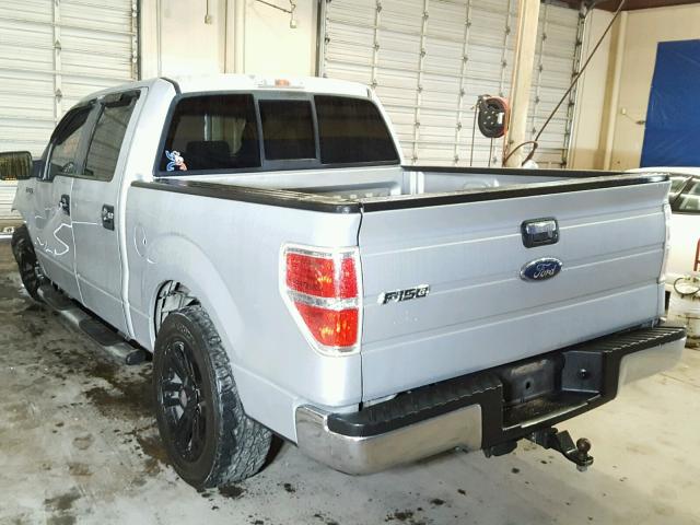 1FTRW12899FA47374 - 2009 FORD F150 SUPER SILVER photo 3