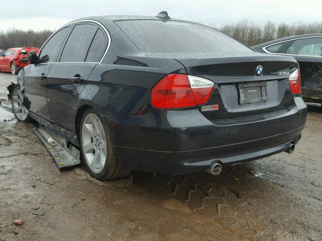 WBAVB73557P101193 - 2007 BMW 335 I BLACK photo 3