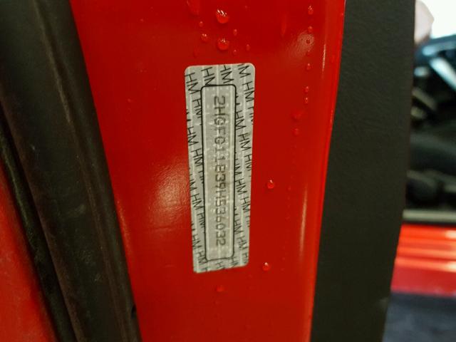 2HGFG11839H536032 - 2009 HONDA CIVIC EX წითელი ფოტო 10