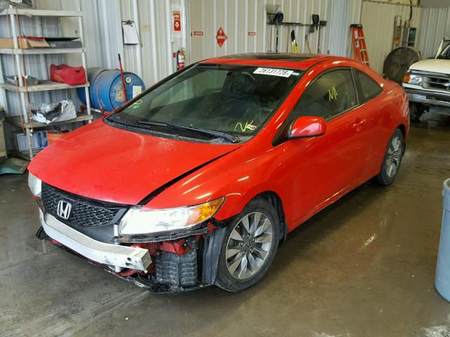 2HGFG11839H536032 - 2009 HONDA CIVIC EX წითელი ფოტო 2