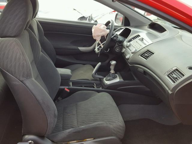 2HGFG11839H536032 - 2009 HONDA CIVIC EX წითელი ფოტო 5