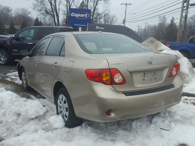 1NXBU40E59Z128719 - 2009 TOYOTA COROLLA BA GOLD photo 3