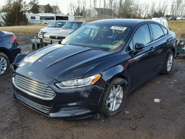 3FA6P0H71DR173898 - 2013 FORD FUSION SE BLACK photo 2