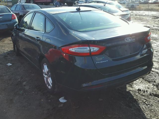 3FA6P0H71DR173898 - 2013 FORD FUSION SE BLACK photo 3