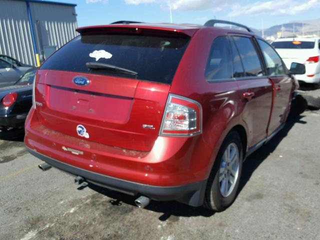 2FMDK38C97BB44372 - 2007 FORD EDGE SEL RED photo 4