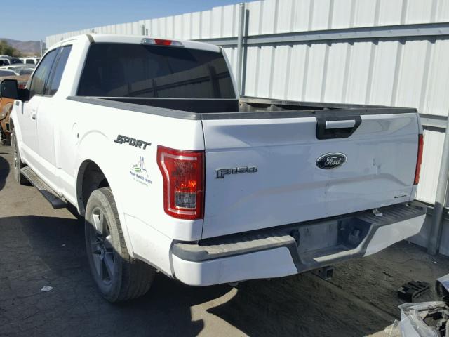 1FTEX1CF9GKE55919 - 2016 FORD F150 SUPER WHITE photo 3