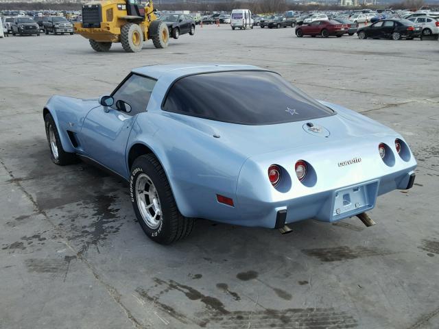 1Z8748S424863 - 1978 CHEVROLET CORVETTE BLUE photo 3