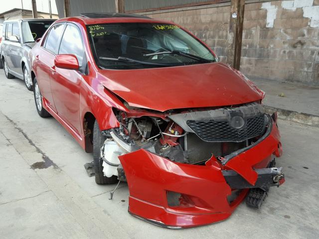 1NXBU40E09Z112797 - 2009 TOYOTA COROLLA BA RED photo 1