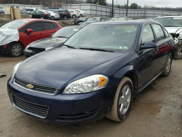 2G1WT57N891199986 - 2009 CHEVROLET IMPALA 1LT BLUE photo 2