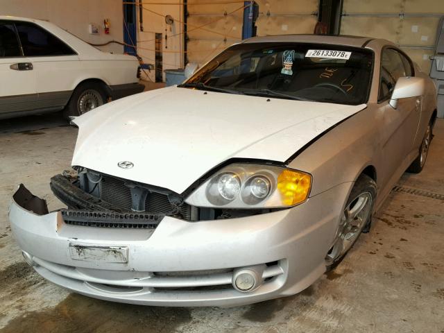 KMHHN65F04U125269 - 2004 HYUNDAI TIBURON GT SILVER photo 2