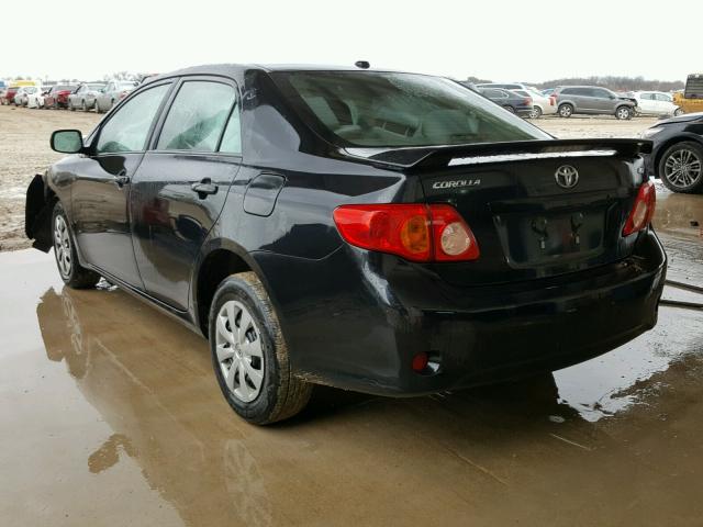 1NXBU4EE5AZ292761 - 2010 TOYOTA COROLLA BA BLACK photo 3