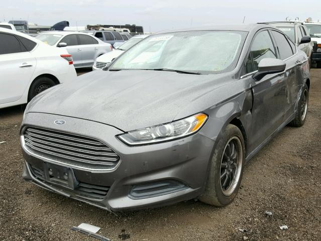 3FA6P0G74ER337311 - 2014 FORD FUSION S CHARCOAL photo 2