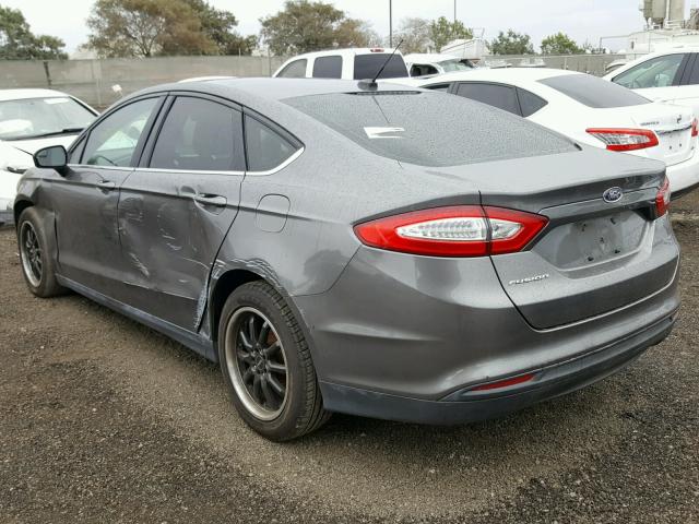 3FA6P0G74ER337311 - 2014 FORD FUSION S CHARCOAL photo 3