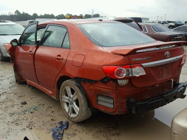 2T1BU4EE9DC070326 - 2013 TOYOTA COROLLA BA RED photo 3