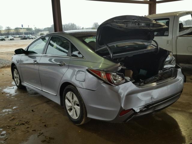 KMHEC4A4XFA129979 - 2015 HYUNDAI SONATA HYB SILVER photo 3