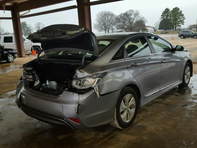 KMHEC4A4XFA129979 - 2015 HYUNDAI SONATA HYB SILVER photo 4