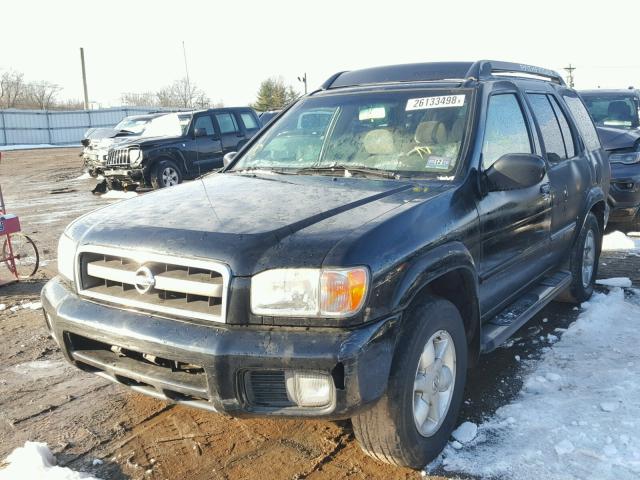 JN8DR09Y02W700136 - 2002 NISSAN PATHFINDER BLACK photo 2