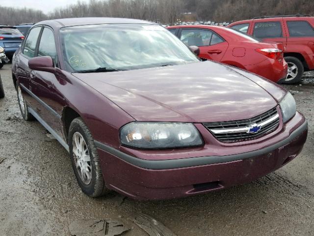 2G1WF52E939226412 - 2003 CHEVROLET IMPALA BURGUNDY photo 1