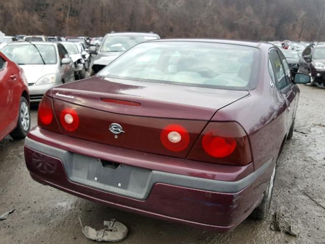 2G1WF52E939226412 - 2003 CHEVROLET IMPALA 勃艮第红 照片 4