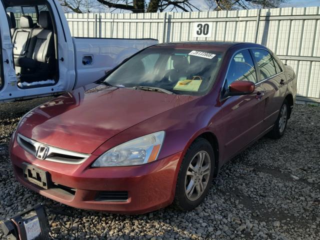 1HGCM56836A041562 - 2006 HONDA ACCORD EX RED photo 2